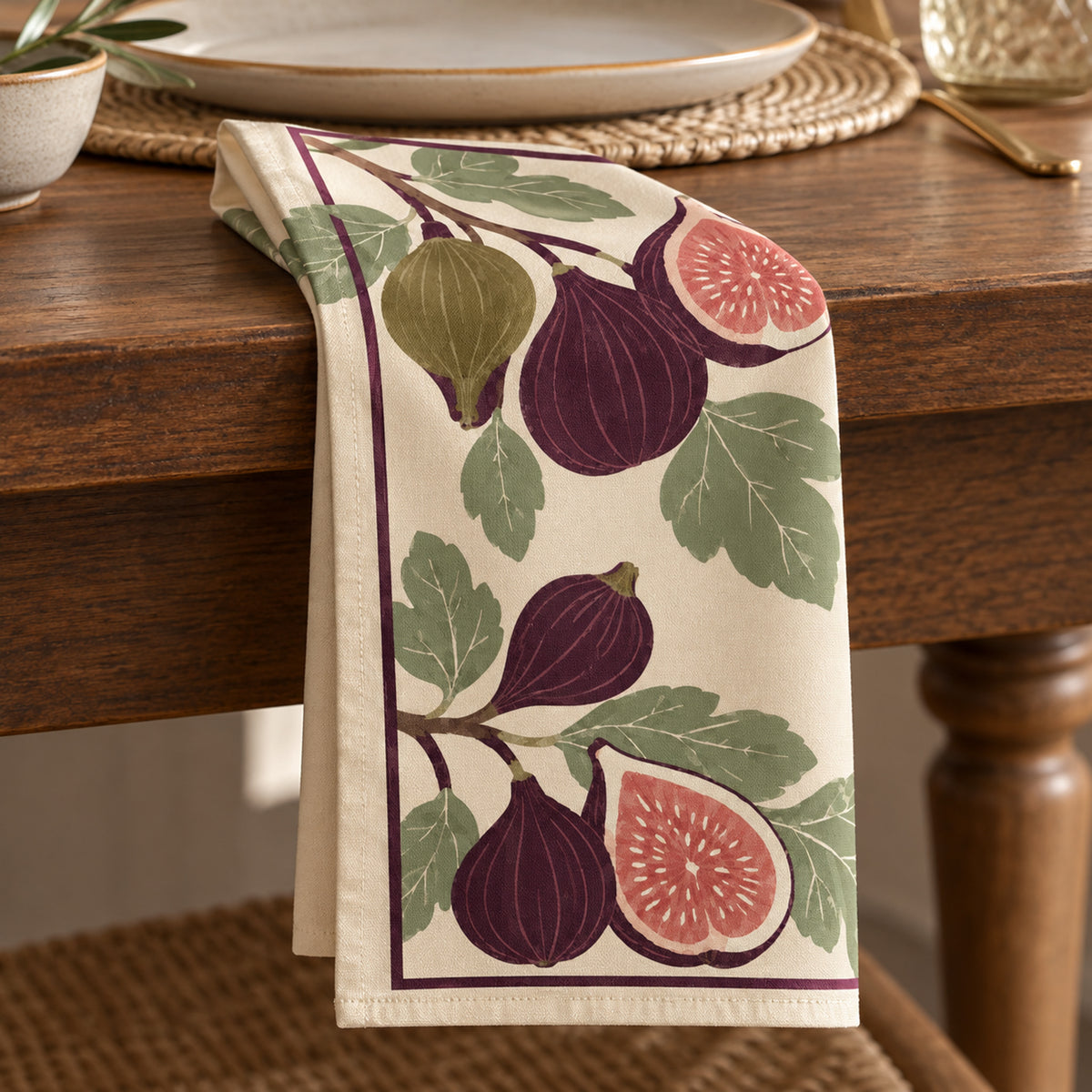 Still & Flow, Fig Atelier Dinner Cloth Napkins, Set of 4, 20 × 20 in