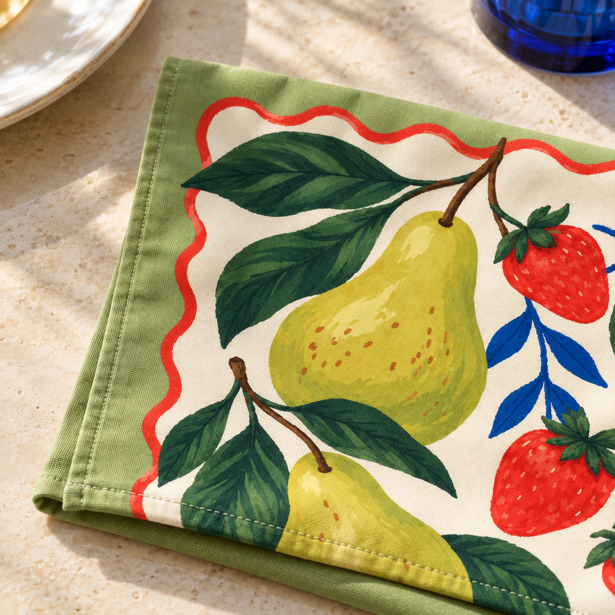 Offbeat Living, Weekend Orchard Dinner Cloth Napkins, Set of 4, 20 × 20 in