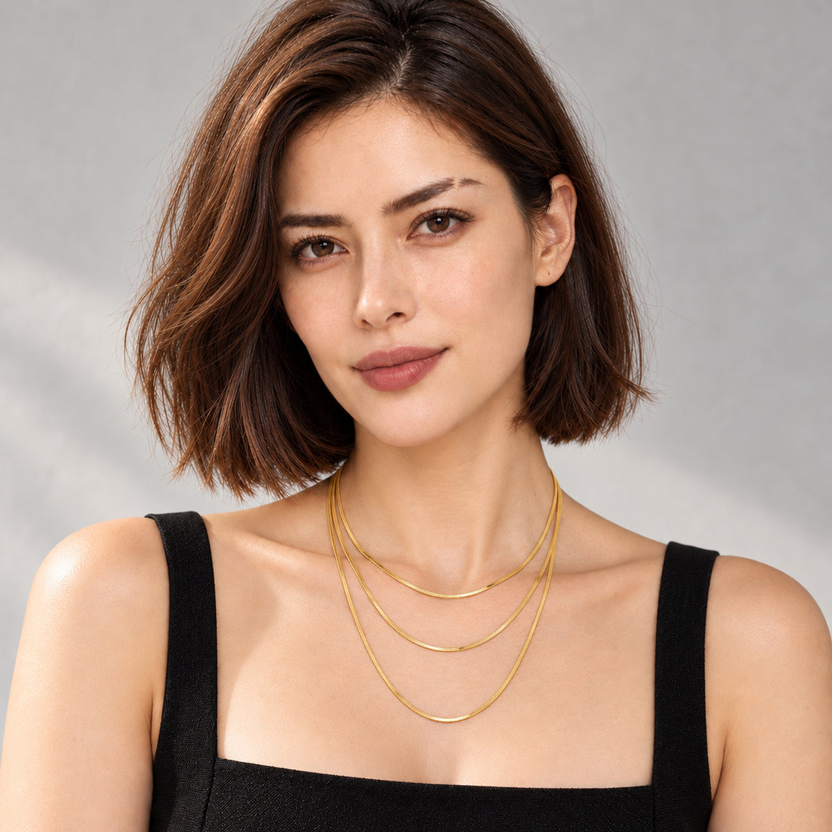 VERA — 120cm Multi-Wear Fluid Square Snake Chain Necklace