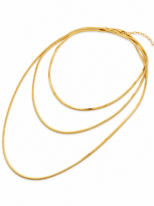 VERA — 120cm Multi-Wear Fluid Square Snake Chain Necklace