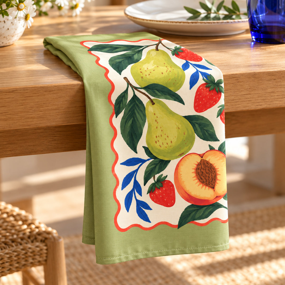 Offbeat Living, Weekend Orchard Dinner Cloth Napkins, Set of 4, 20 × 20 in